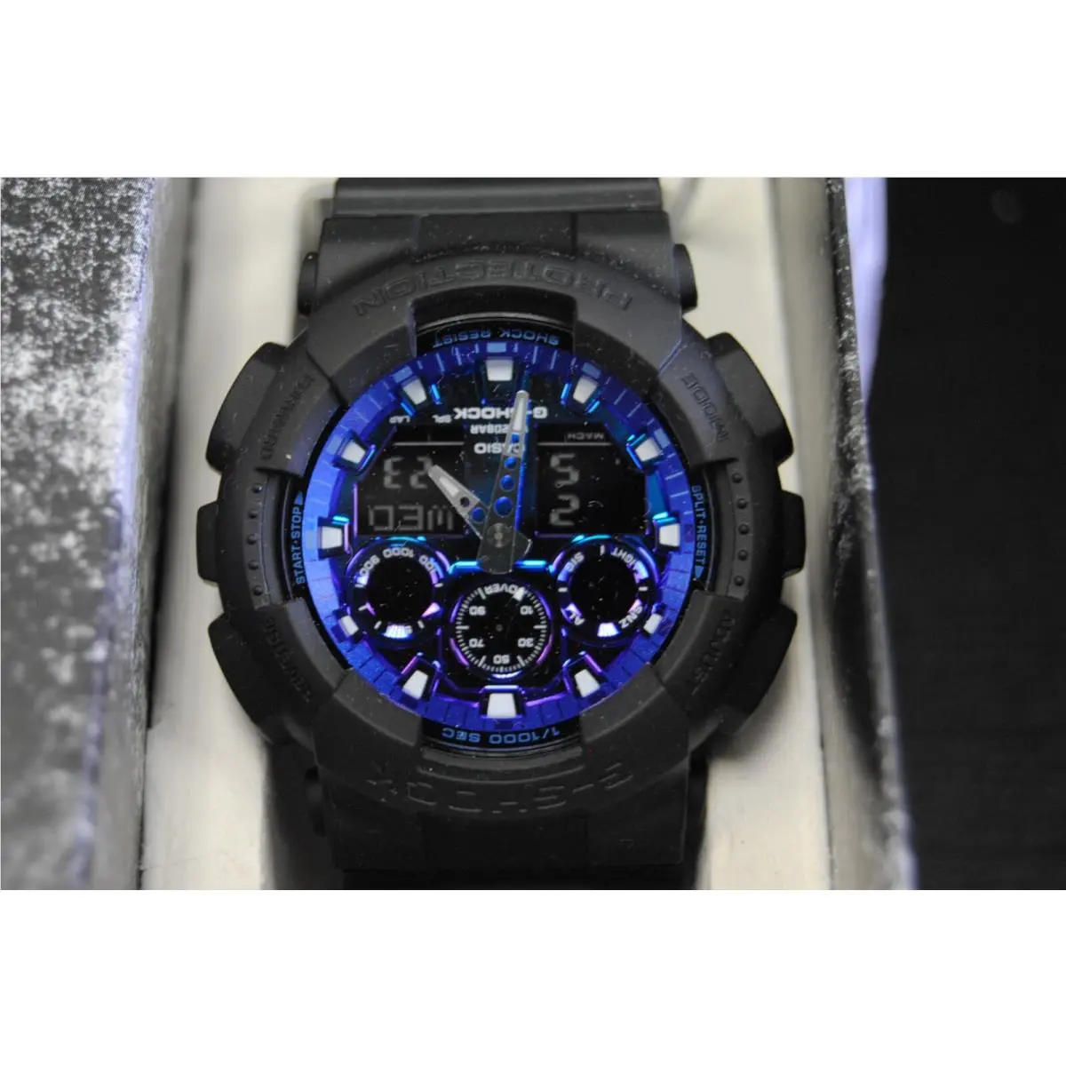 Casio GA100FL-1A G-shock Gradation Series Black Blue Watches Black Blue G163