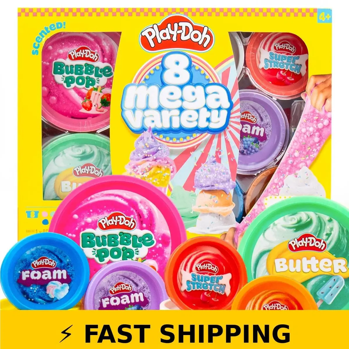 Play-doh Retro Diner 8 Mega Variety Compounds - Bubble Pop More