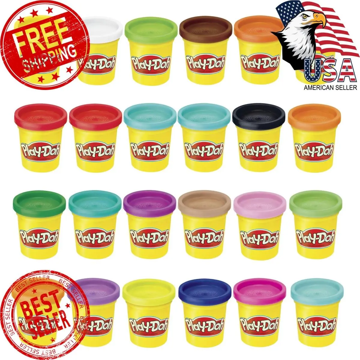 Play-doh 24-Pack 3oz Modeling Compound Cans