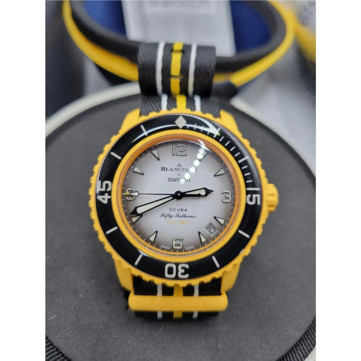 Blancpain x Swatch Scuba Fifty Fathoms Pacific Ocean 42.3mm W Tags and Box