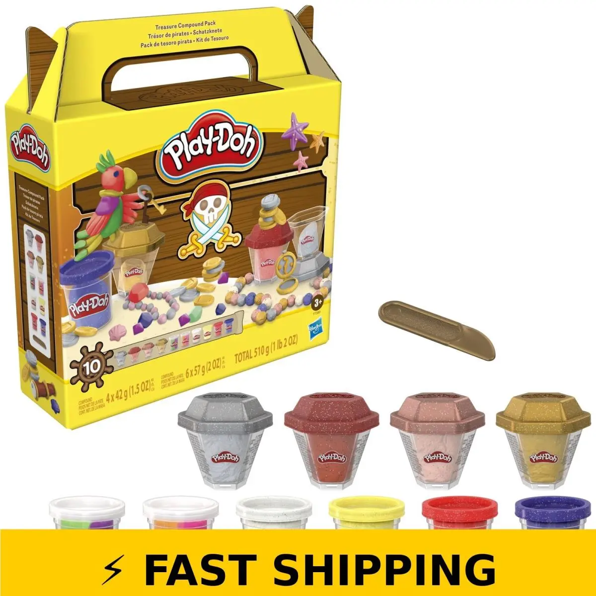 Play-doh Treasure Compound Pack - Arts and Crafts For Kids