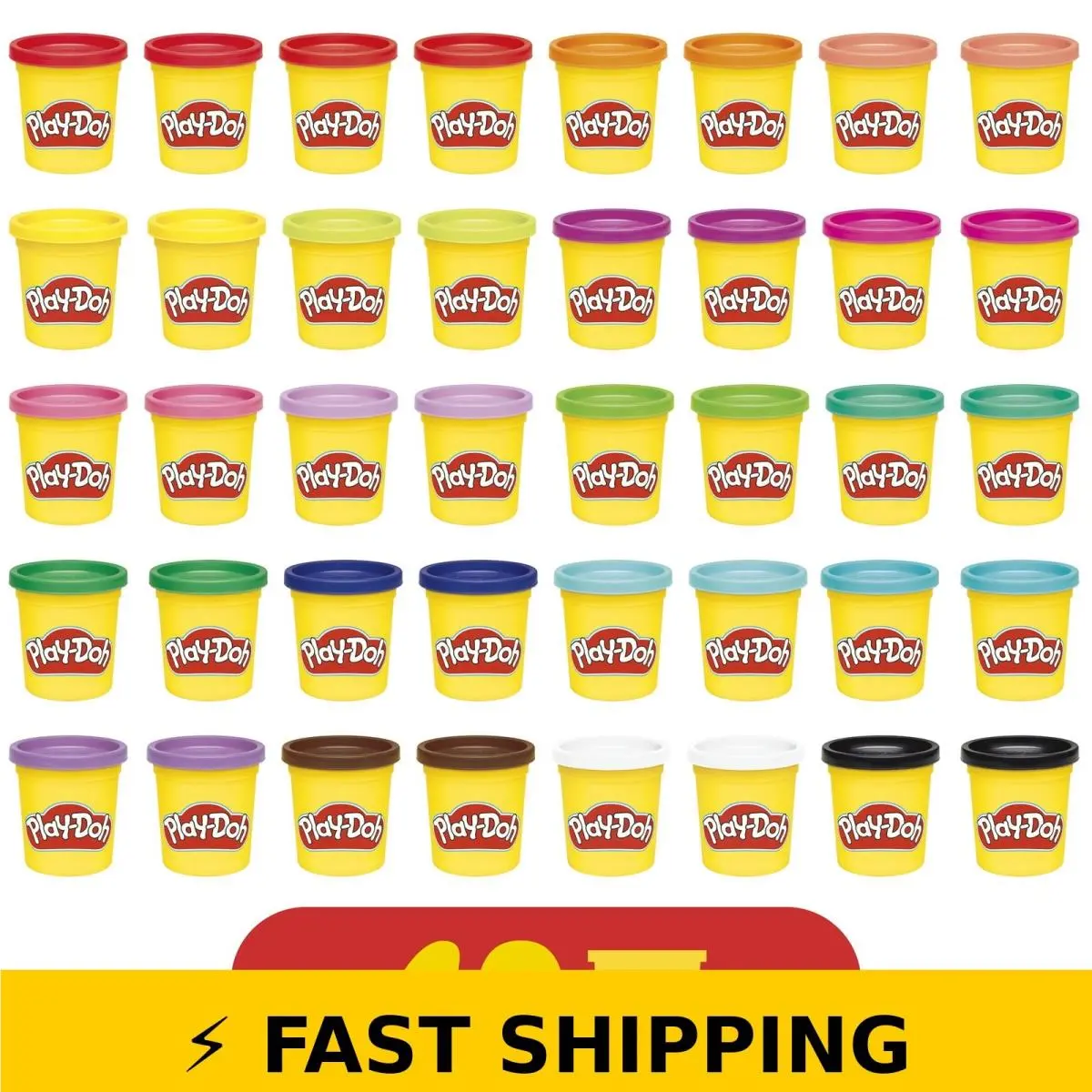 Play-doh 40 Pack - 20 Colors 3 oz Cans For Kids 2+