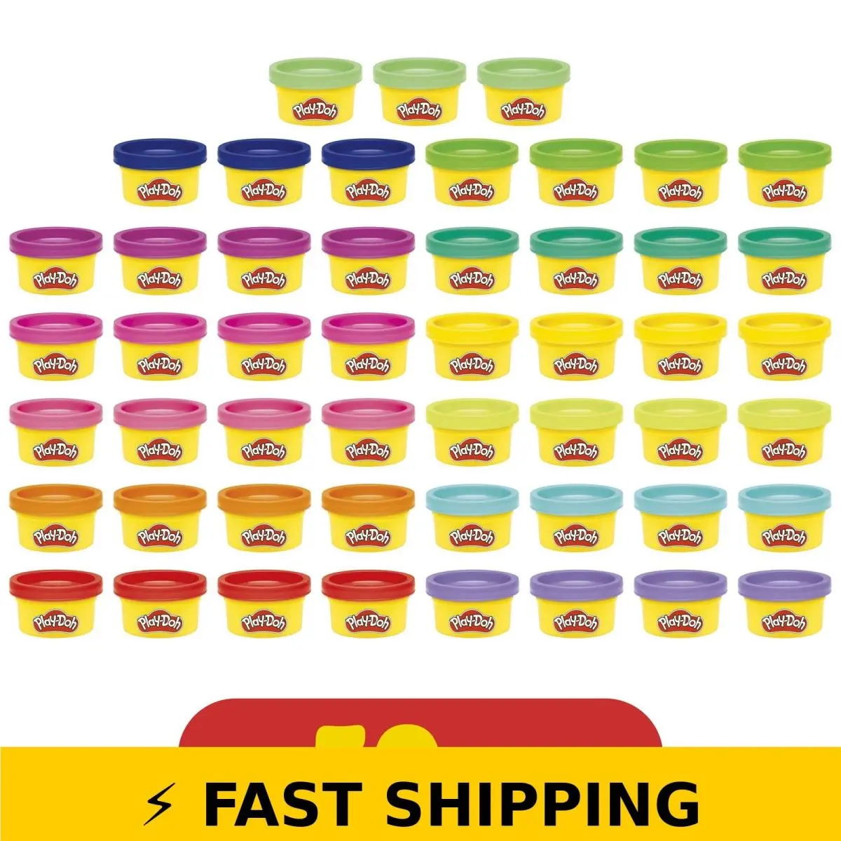 Play-doh 50 Pack Mini Cans For Kids - 13 Colors