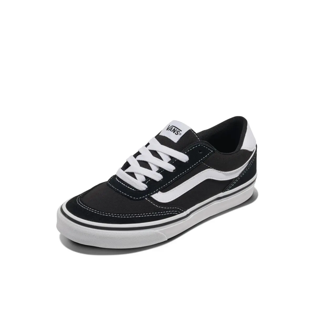 Vans Women`s Brooklyn LS Shoe - Low-top 8.5 Suede/canvas Black/white