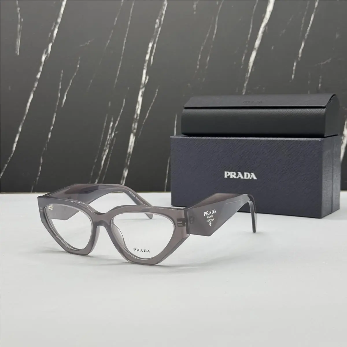 Prada PRC07V 27G1O1 Gray Women Eyeglasses PR C07V