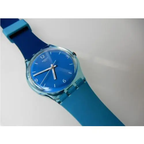 Fraicheur Gorgeous Multi Toned Blue Swatch with Silicone Strap Nib-rare