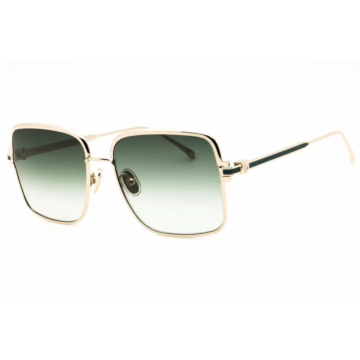 SF317S 750 Sunglasses Gold Frame Green Gradient Lens 57mm by Salvatore Ferragamo