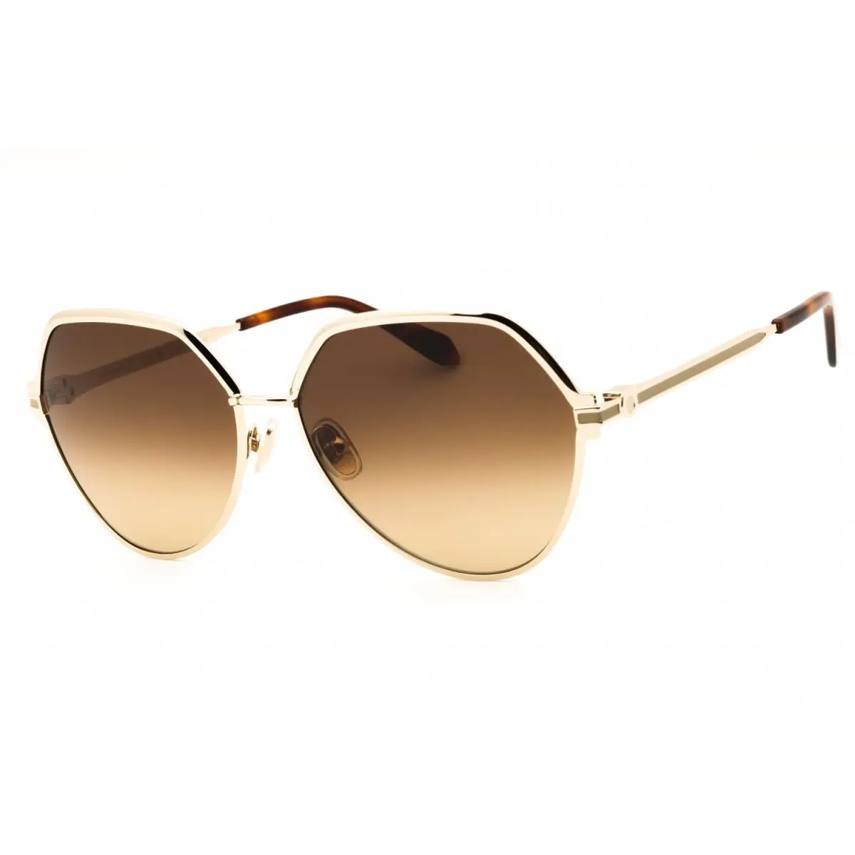 SF325S 745 Sunglasses Gold Frame Brown Gradient Lenses 62mm by Salvatore Ferragamo