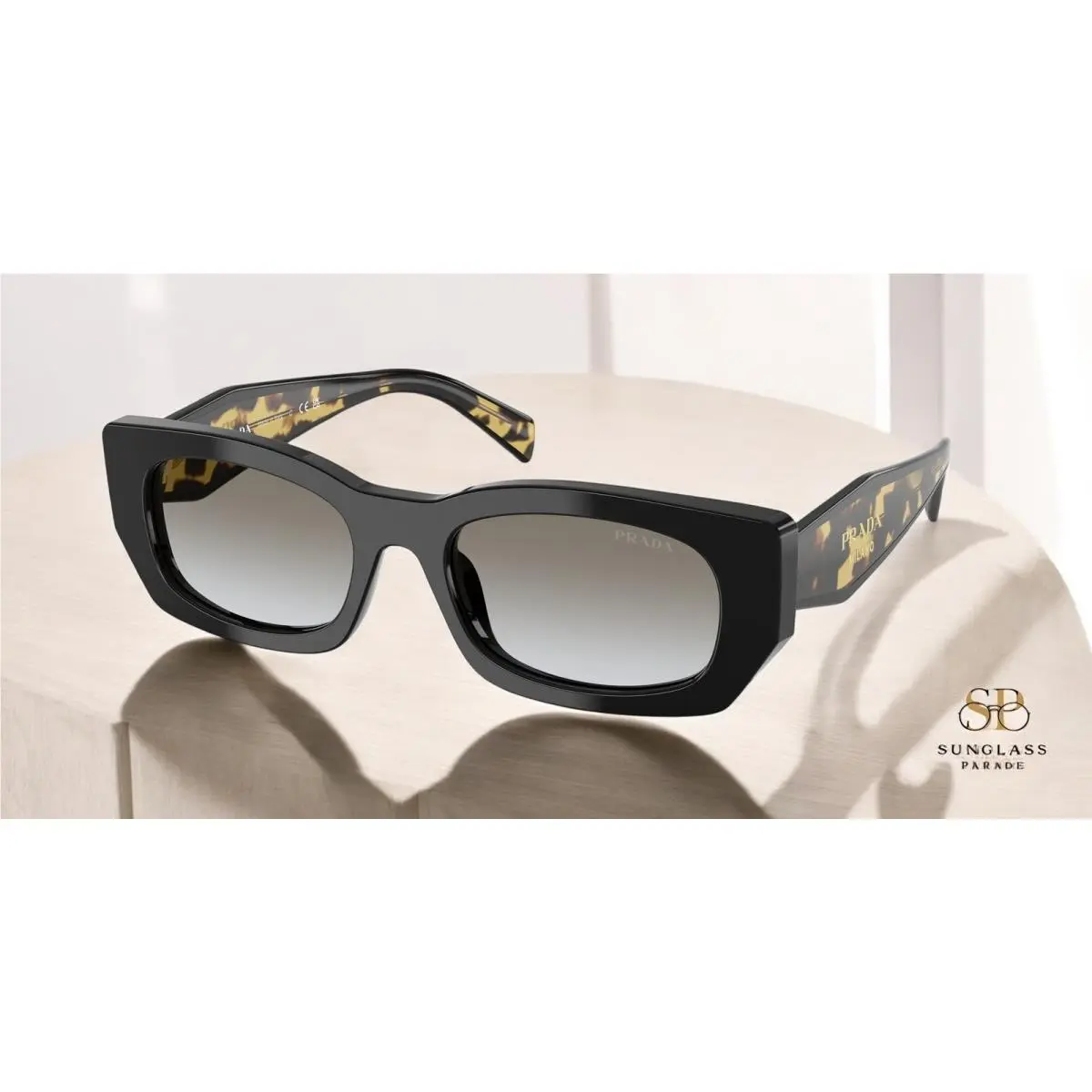 Prada PR B05S 3890A7 Black Grey Gradient 53 mm Women`s Sunglasses