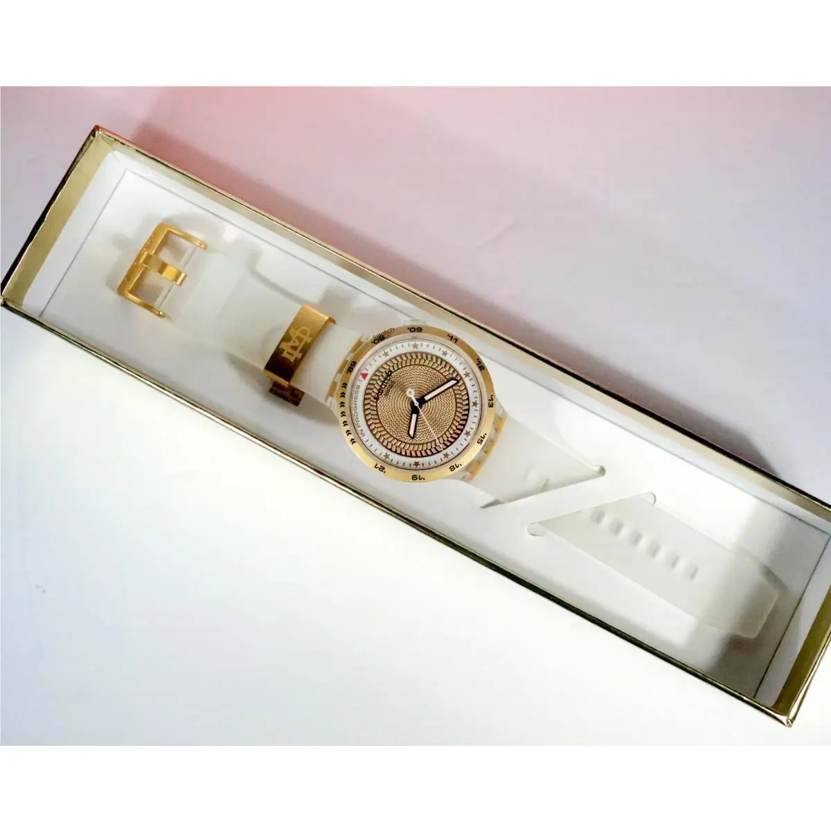 Swatch Swiss Made G-turn SB05K105 Matthias Dandois Bmx Big Bold 47MM Gold Transpa
