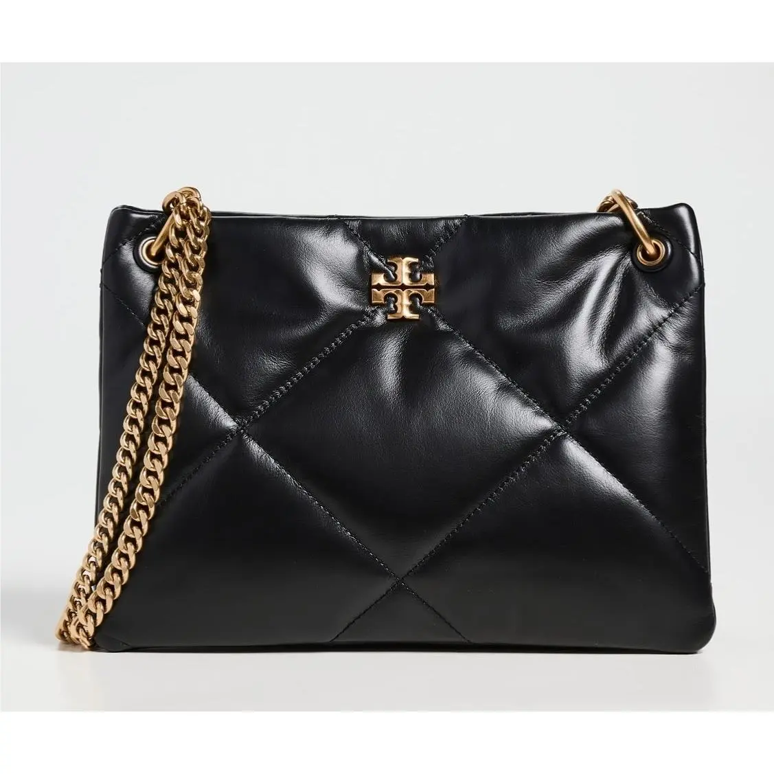 Tory Burch Kira Diamond Quilted Shoulder Bag IN Black