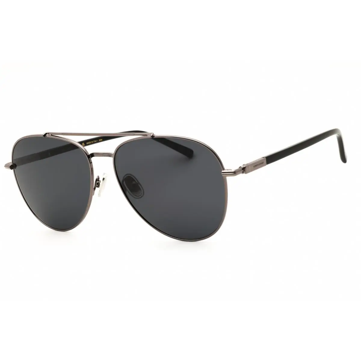 SF316S 027 Sunglasses Ruthenium Frame Gray Lenses 61mm by Salvatore Ferragamo