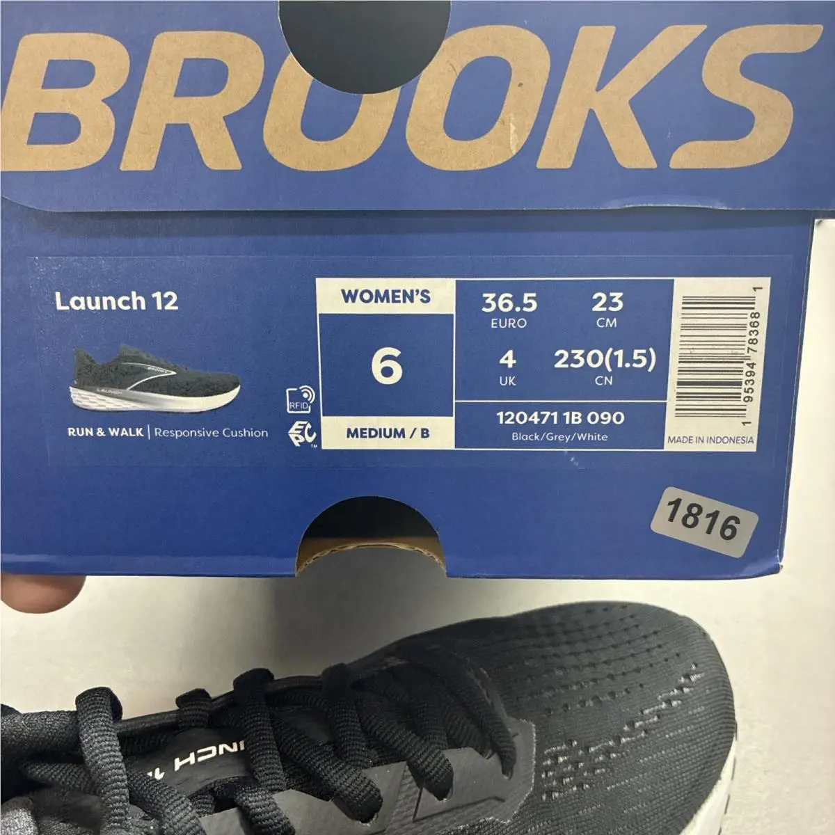 Brooks shoes - Brooks Launch 12 - Launch - 1204711B090 - Black, Gray, White 6