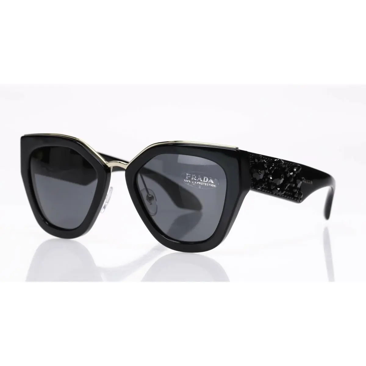 Prada Women`s `PR10TS` Black Square/butterfly Sunglasses - 135132
