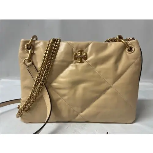 Tory Burch Kira Diamond Quilt Small Shoulder Bag in Vanilla Soft Serve