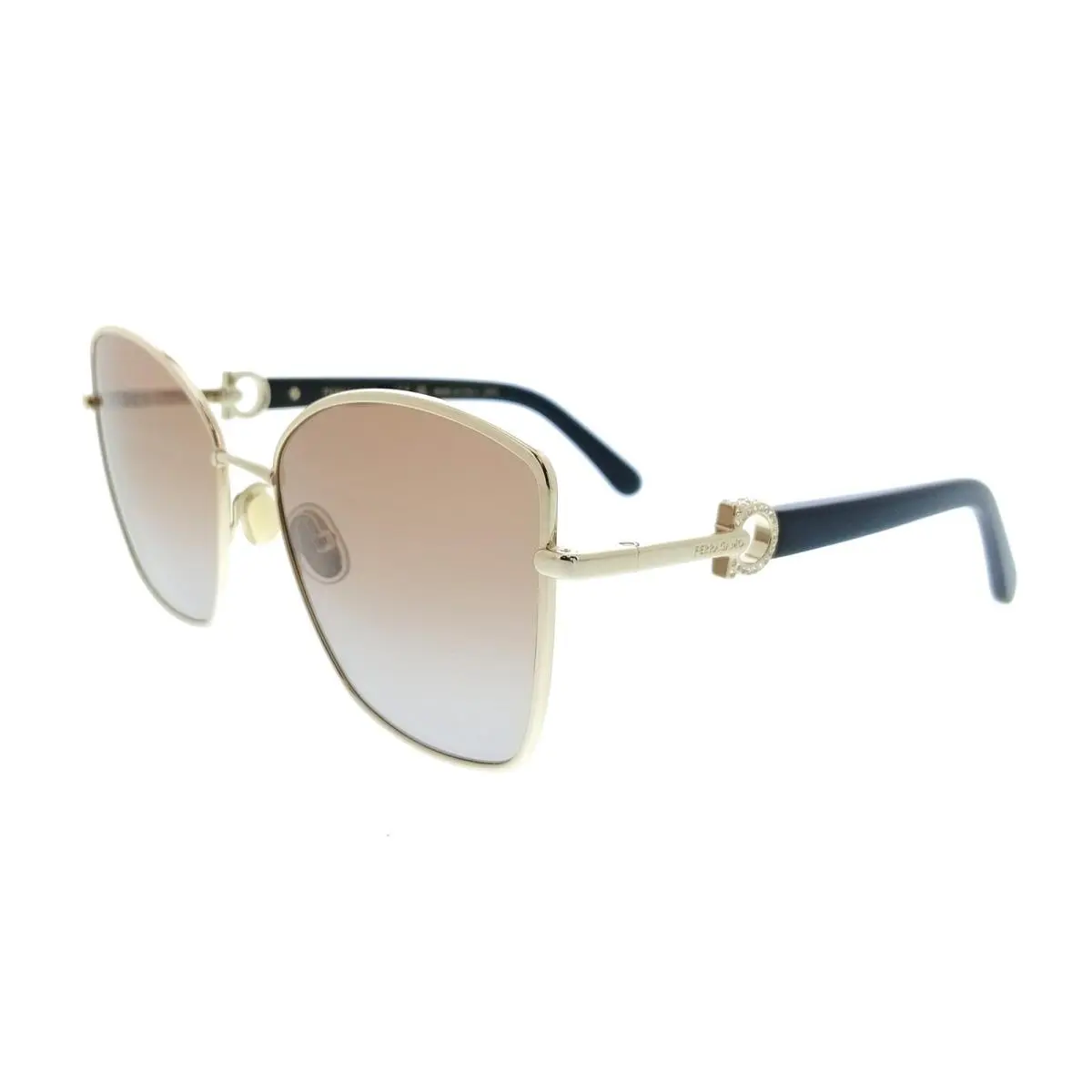 SF312SR 745 Oversized Gold Brown Gradient Women`s Sunglasses by Salvatore Ferragamo