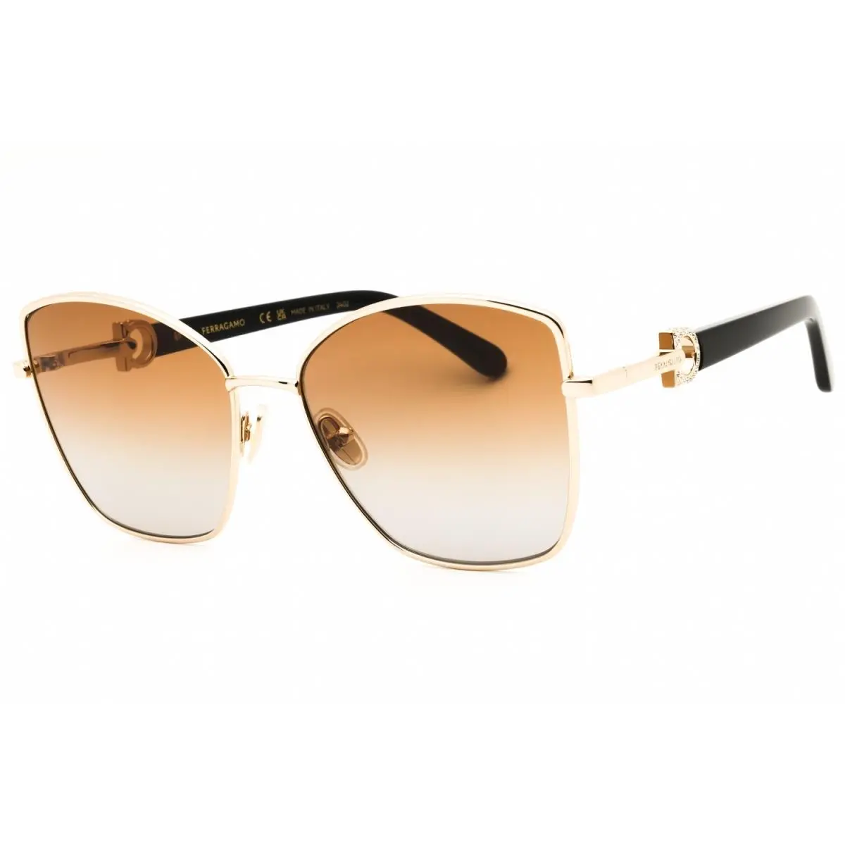 SF312SR 745 Sunglasses Gold Frame Brown Lenses 60mm by Salvatore Ferragamo