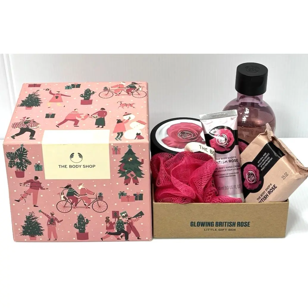 The Body Shop British Rose Gift Set Floral Scented Body Care Soap Lotion by THE BODY SHOP