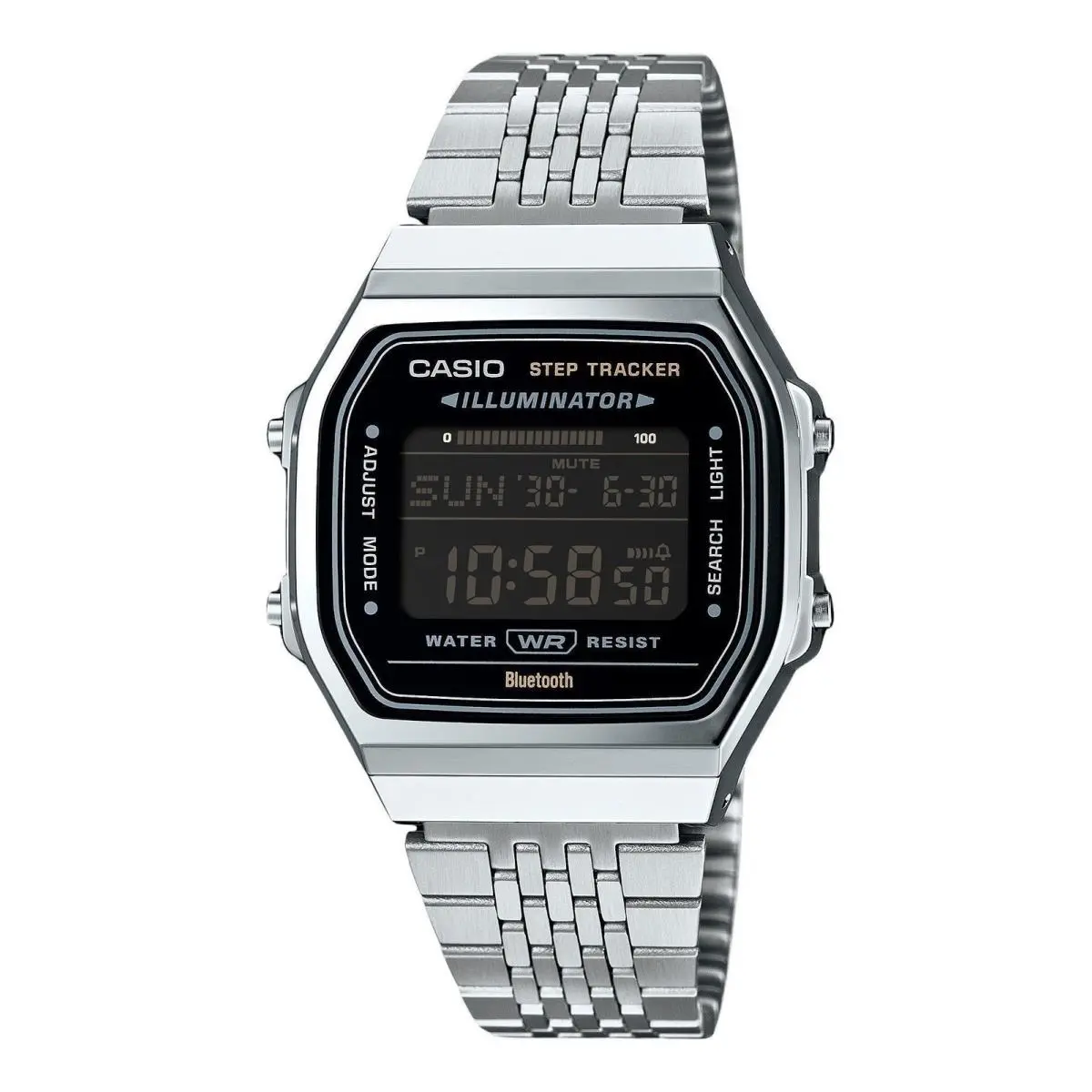 Vintage Digital Smartphone Link Casual Quartz Unisex Watch ABL-100WE-1B by Casio