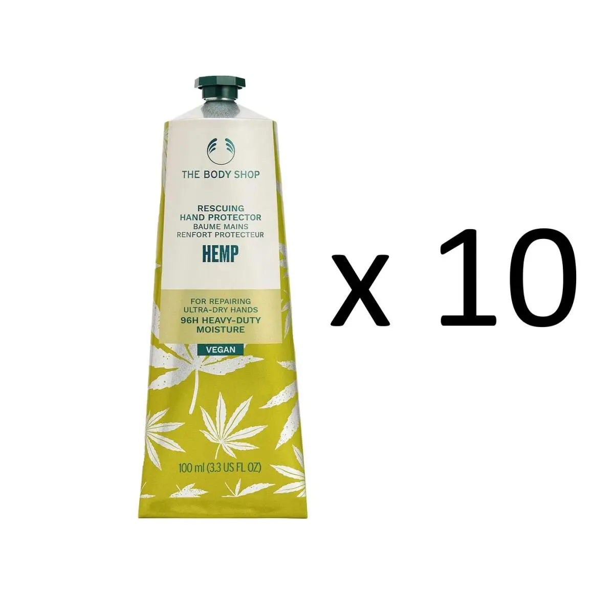 The Body Shop Hemp Hand Protector 100ml x10 Pack Dry Skin Moisturizer Cream by THE BODY SHOP
