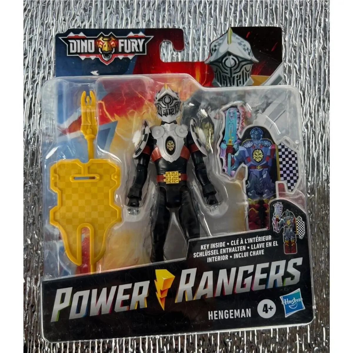 Power Rangers Hengeman Action Figure Toy + Dino Fury Key