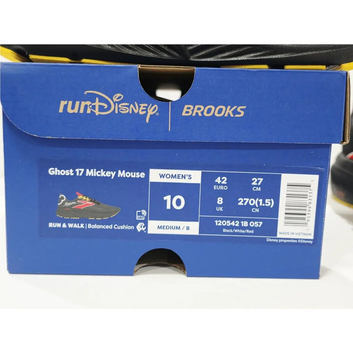 Brooks shoes - Brooks Ghost 17 MICKEY MOUSE RunDisney 2026 - Black/White/Red (UPC: 195394831375) 0