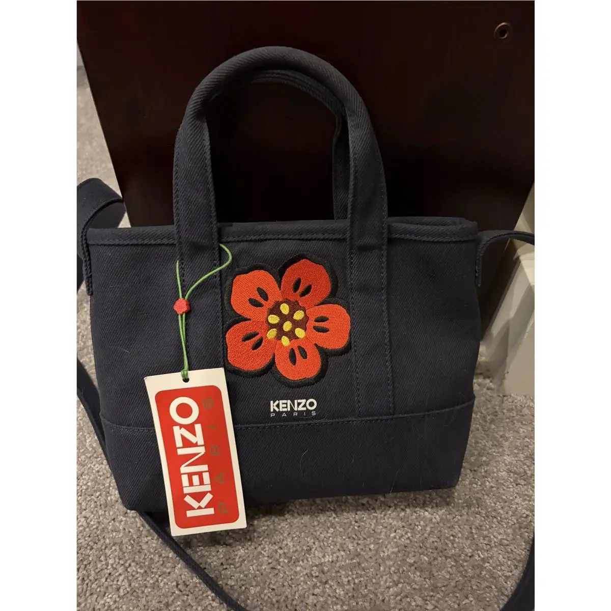 Kenzo Paris Utility Tote Cotton Canvas Designer Handbag Rare