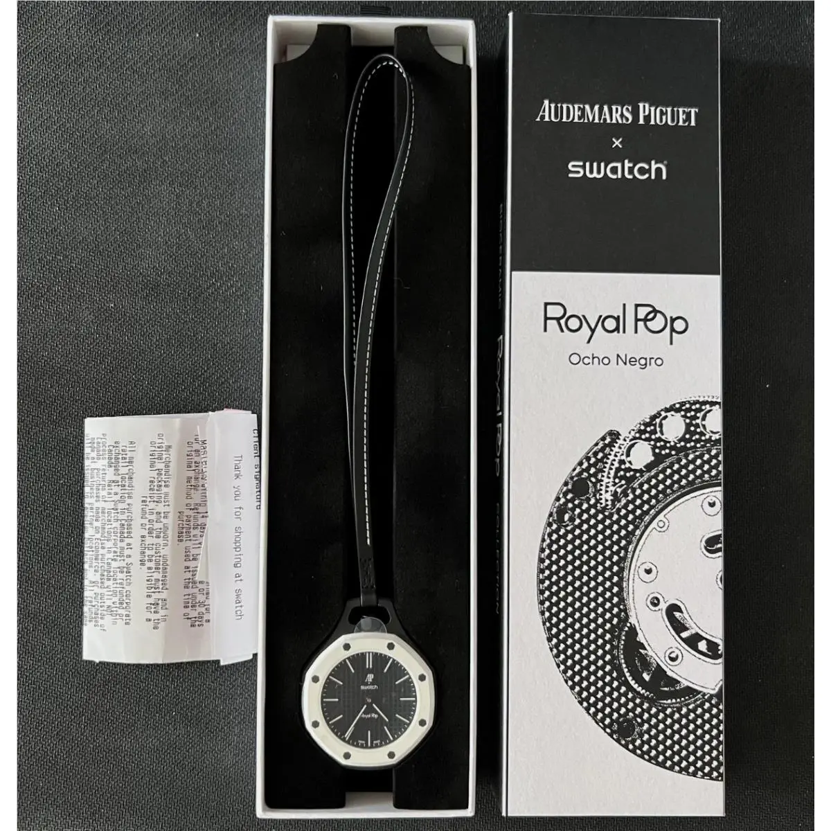 x Audemars Piguet AP Royal Pop Watch Ocho Negro SSX03W101N by Swatch