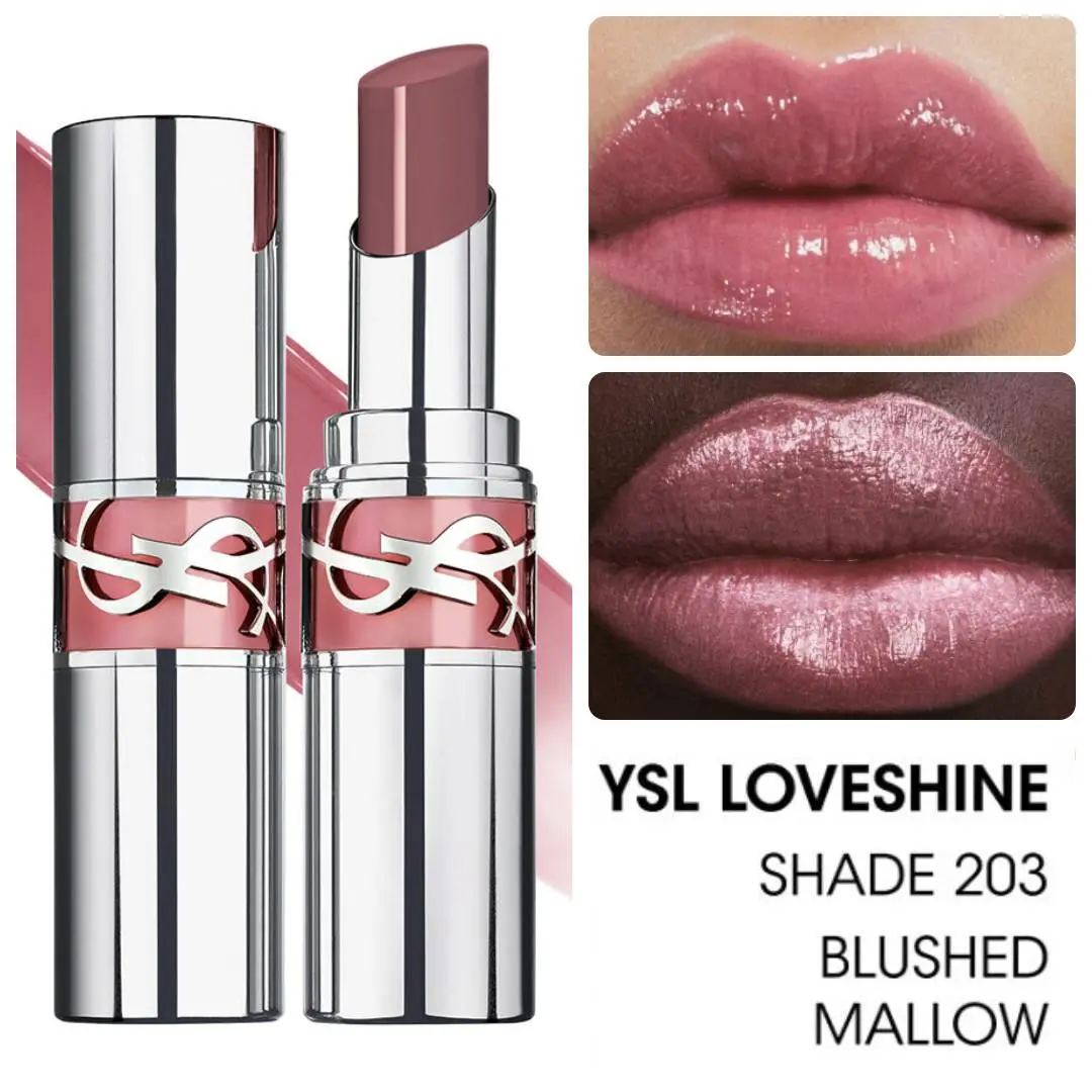 Ysl Loveshine High-shine Caring Lipstick 203 BLUSHED MALLOW by Yves Saint Laurent