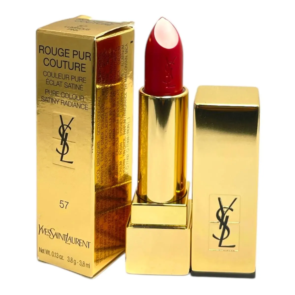 Ysl Rouge Pur Couture Pure Colour Satiny Radiance 0.13oz/3.8ml You Pick 57 Luminous Pink by Yves Saint Laurent