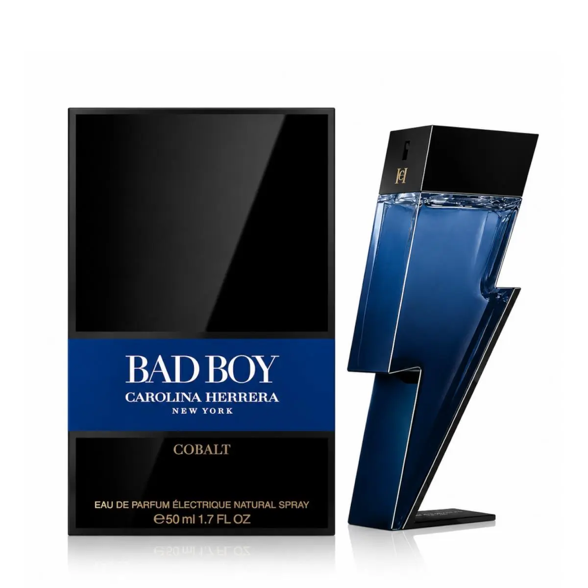 NP Carolina Herrera Bad Boy Cobalt Men`s Eau de Parfum Fragrance 1.7 FL OZ/50 ML