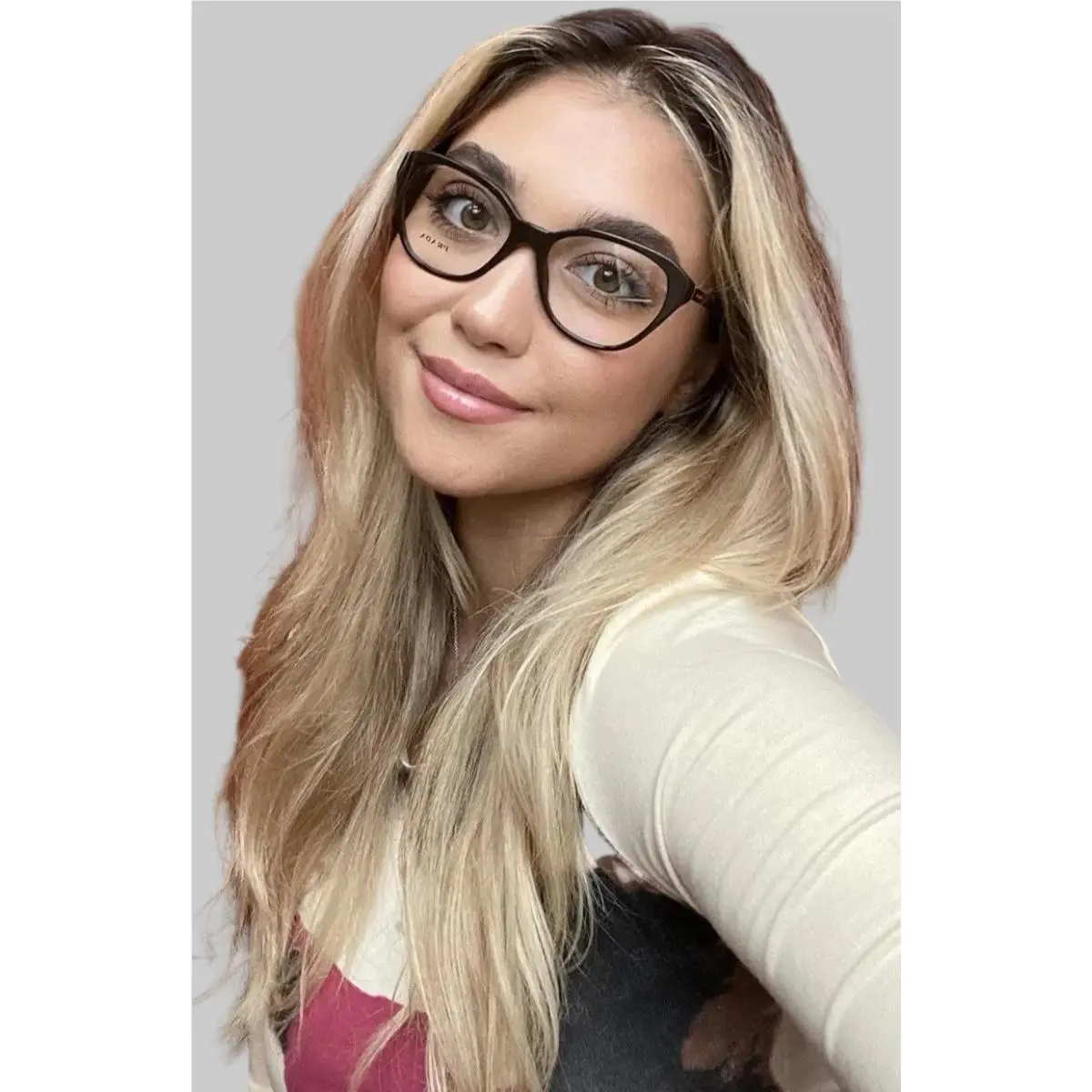Prada Vpr 2S8S DHO-1O1 52mm Brown Cat Eye Women`s Eyeglasses Frame