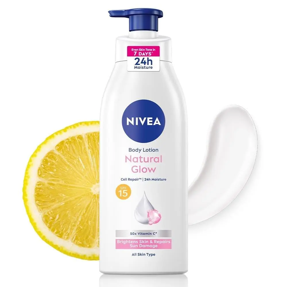 Nivea Body Lotion Natural Glow Spf 15 400ml Non-greasy 50X Vitamin C