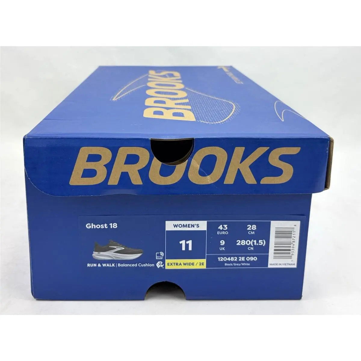 Brooks shoes - Brooks Ghost 18 - Ghost - 120482 2E 090 - Black/Grey/White (UPC: 195394872118) 10