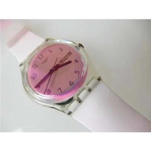 Ultrafushia Pink Gradient Swatch with Day/date Silicone Strap Nib-rare