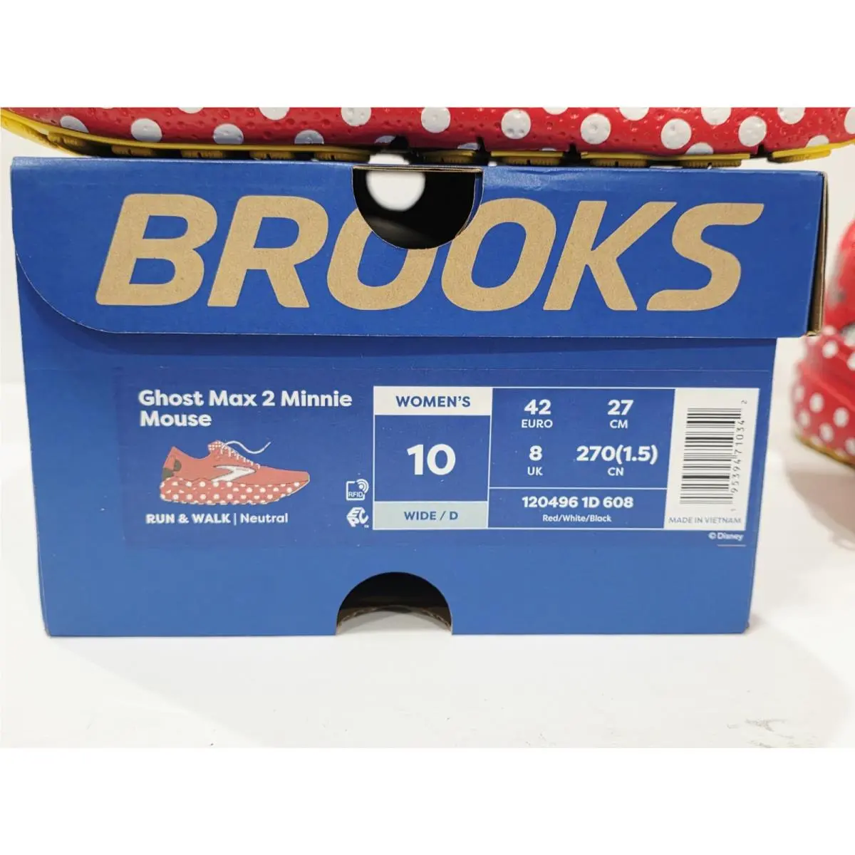 Brooks shoes - Brooks Ghost Max 2 Minnie Mouse - 120496 1D 608 - Red (UPC: 195394710342) 0