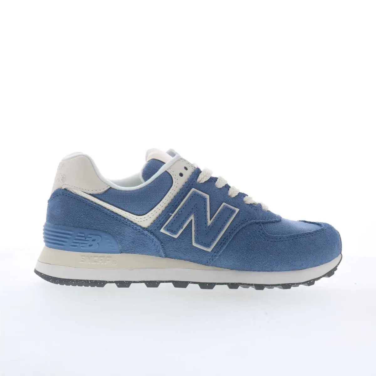 New Balance 574 WL574RBS Womens Blue Suede Lifestyle Sneakers Shoes