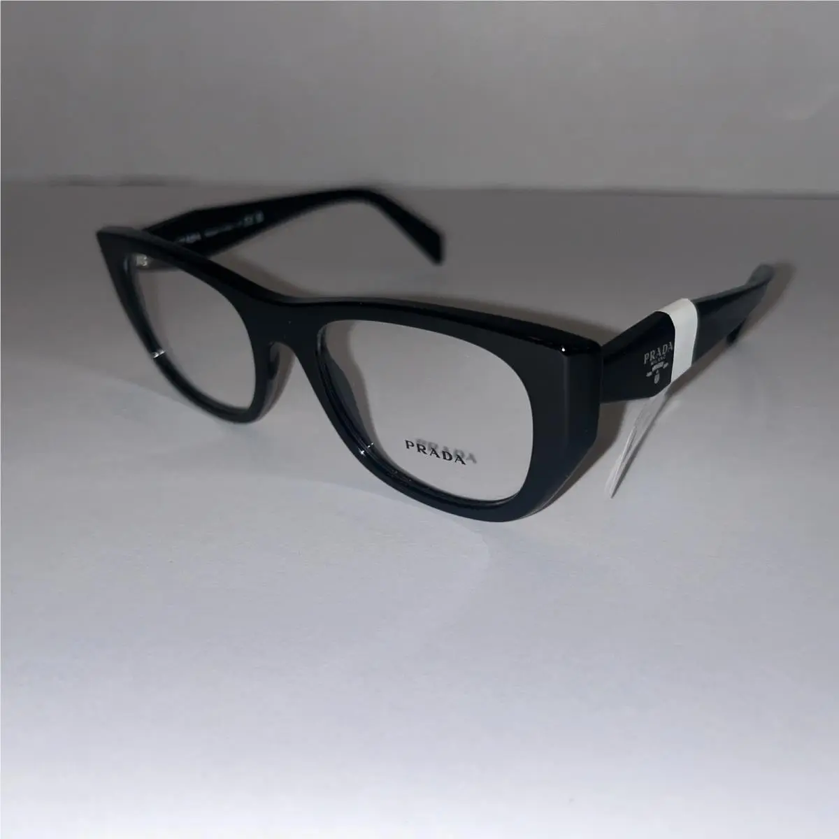 Prada Reading Glasses Vpr A18 16K-1O1 52-19 145 Black Cat Eye Frames Readers