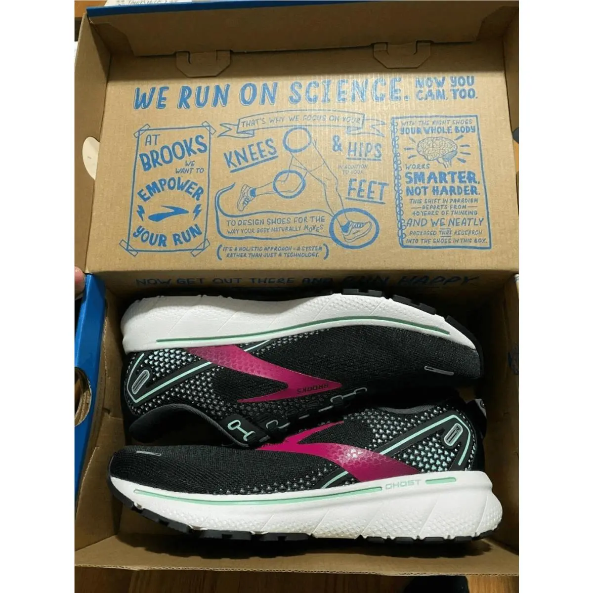 Brooks shoes - Brooks Ghost 14 - Ghost - Pink, Exterior: Blue 0
