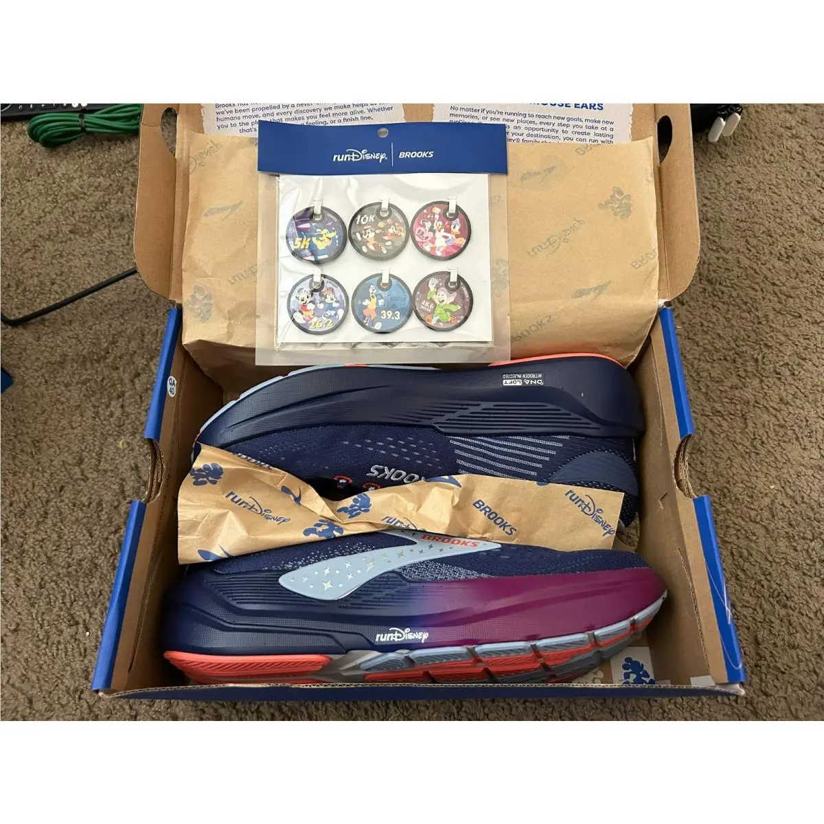 2026 Run Disney Wdw Marathon Brooks Ghost Max 3 Wdw Castle Women`s Size 11.5