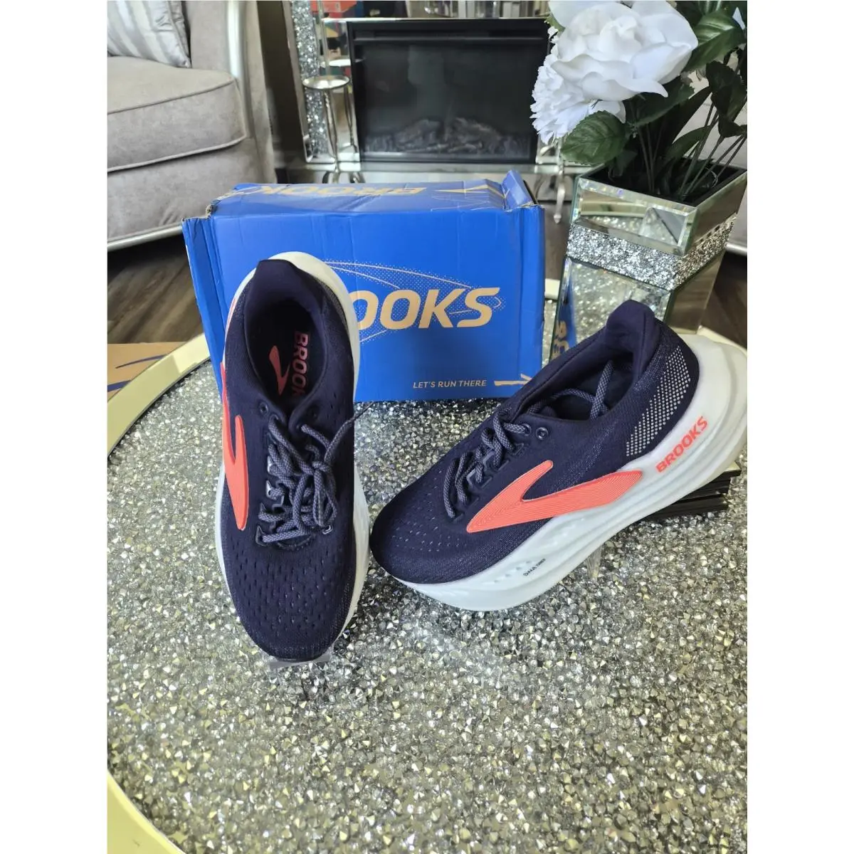 Brooks shoes - BROOKS GLYCERIN MAX - GLYCERIN MAX - 120436 1B 439 - BLUE RIBBON / CORAL 0