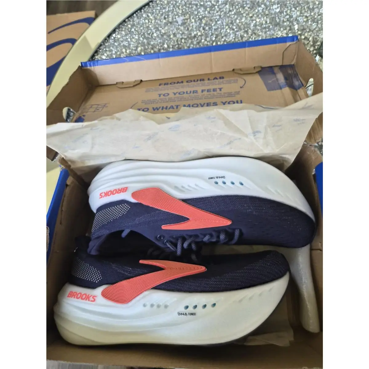 Brooks shoes - BROOKS GLYCERIN MAX - GLYCERIN MAX - 120436 1B 439 - BLUE RIBBON / CORAL 3