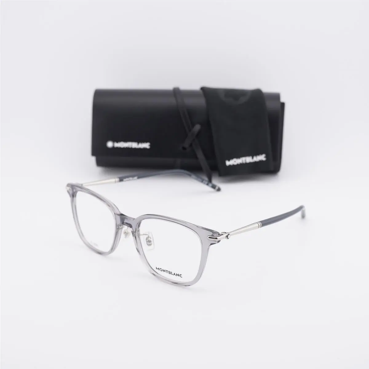 MB0247OK 002 Shiny Grey 52mm Eyeglasses by Montblanc
