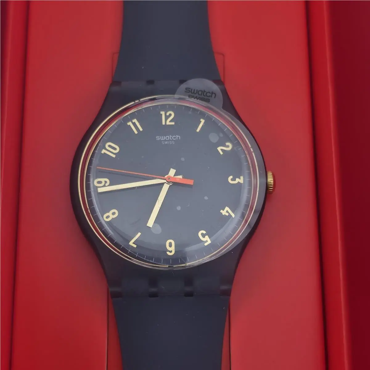 Swatch New Gent Gent Nuit Bleue SUOM105 Watch Working 41mm Blue Swiss