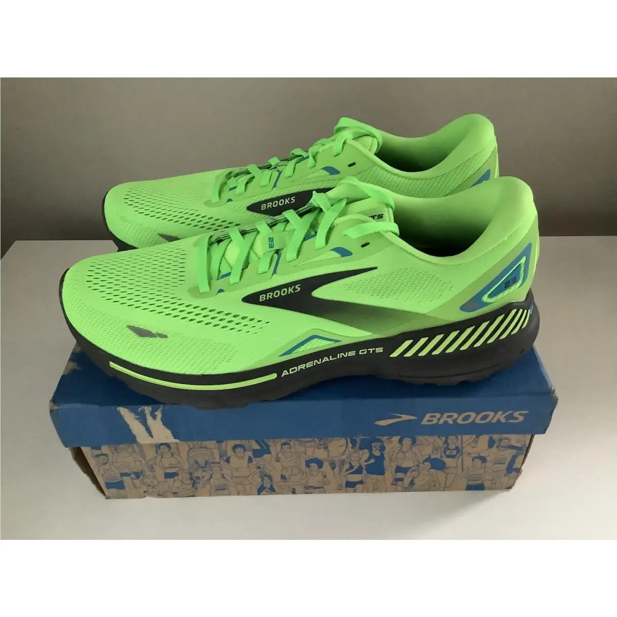 Brooks Adrenaline Gts 23 Men’s Running Shoes - Green - Sz 11.5
