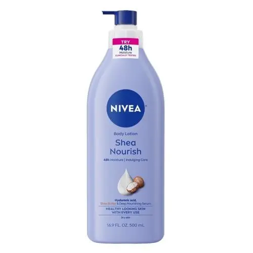 3 Pack  Lotion Shea Nourish Moisture 16.9oz Pump 48Hr by Nivea