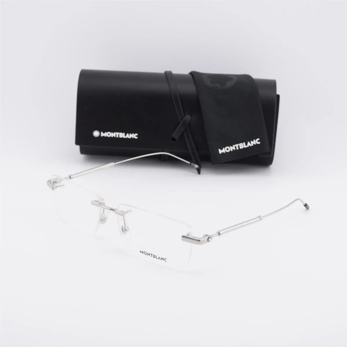 MB0112O 001 Silver 57mm Eyeglasses by Montblanc