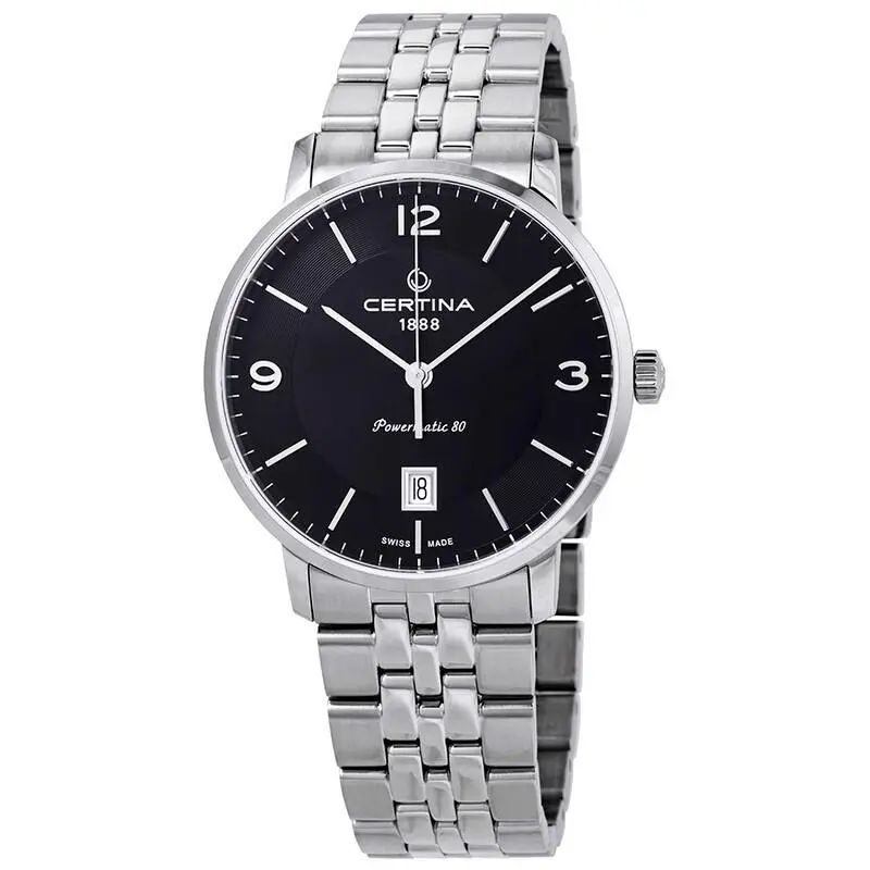 Certina DS Caimano Powermatic 80 Automatic Black Dial 38mm Swiss Made – - Dial: Black