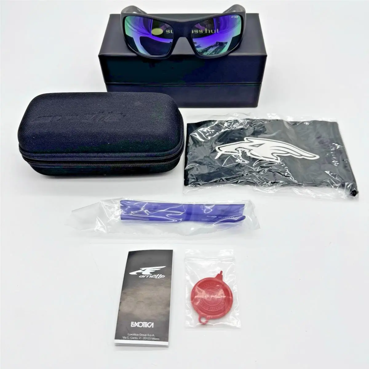 Arnette Change UP 4183 2187 4V Violet Mirror Lens Matte Black Wrap Sunglasses