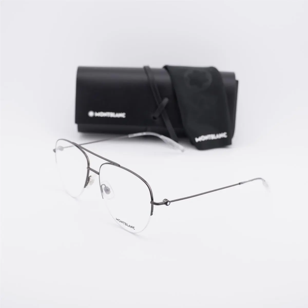 Montblanc MB0077O 001 Grey 57mm Eyeglasses